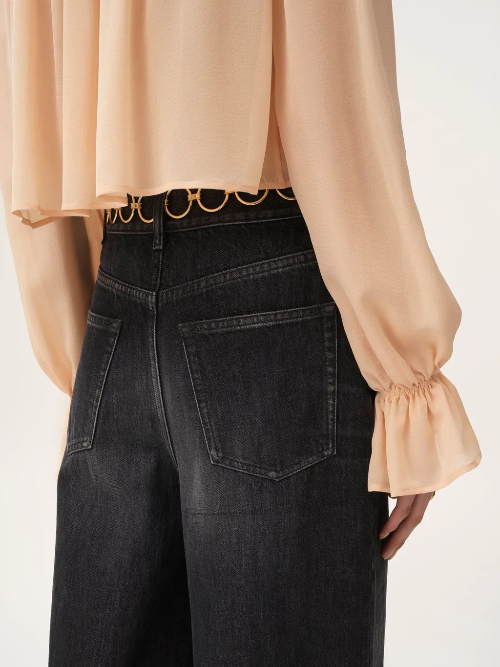 Logo Patch Wide-Leg Jeans