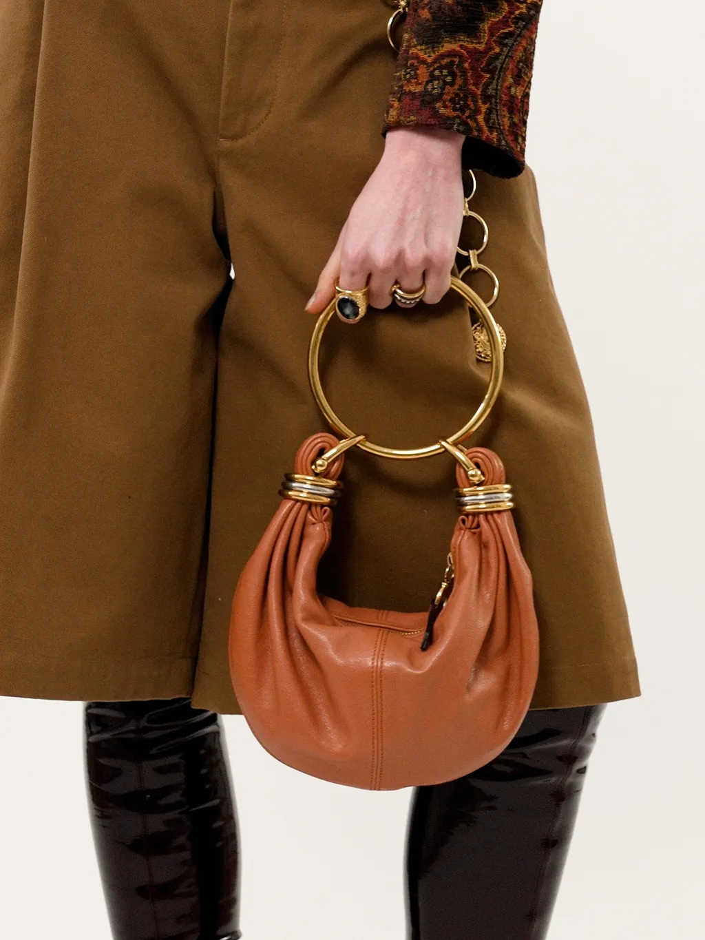 Bracelet Detailed Mini Hobo Bag