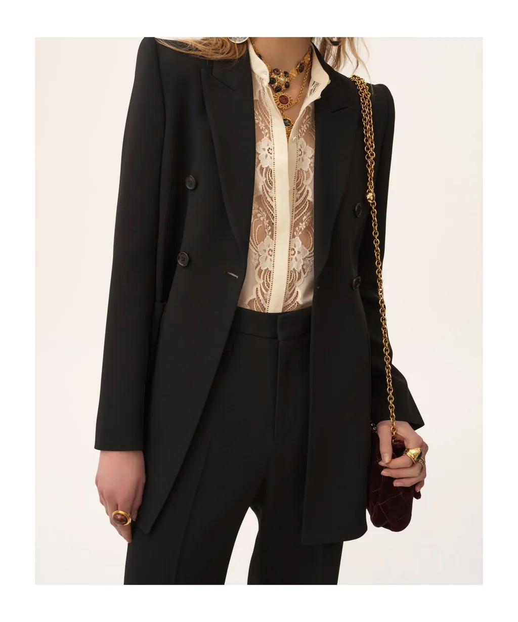 Double-Breasted Tailored Blazer