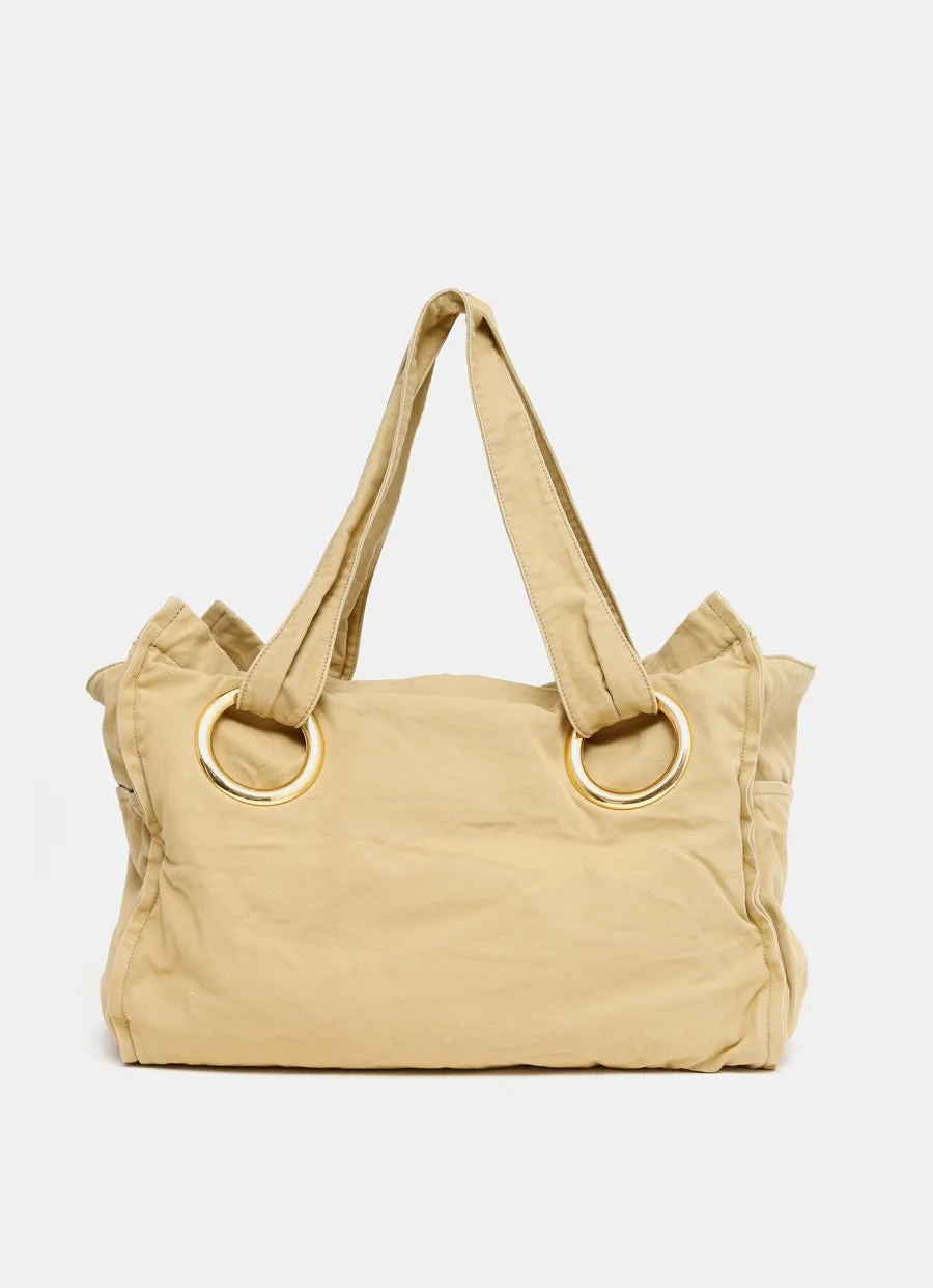 Logo Printed Plage Tote Bag