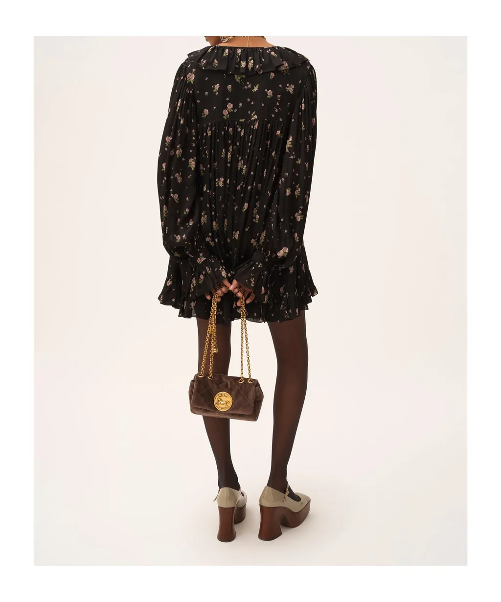Floral Ruffled Mini Dress