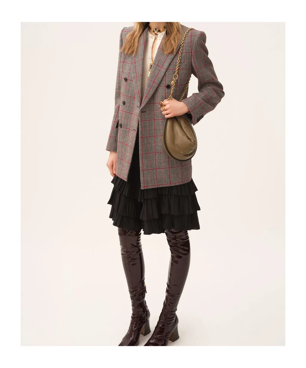 Checkered Button-Up Jacket