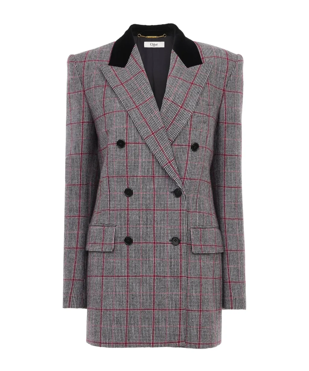 Checkered Button-Up Jacket