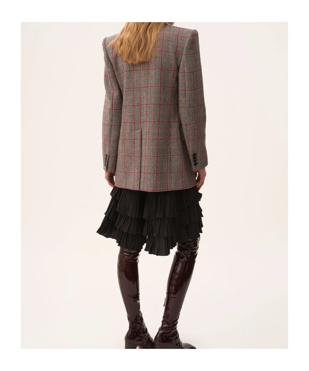 Checkered Button-Up Jacket