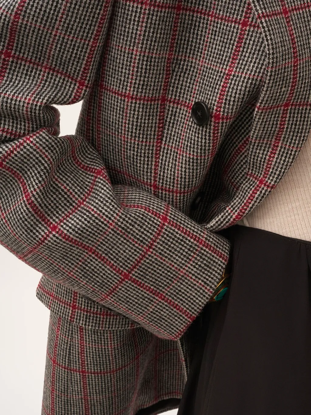 Checkered Button-Up Jacket