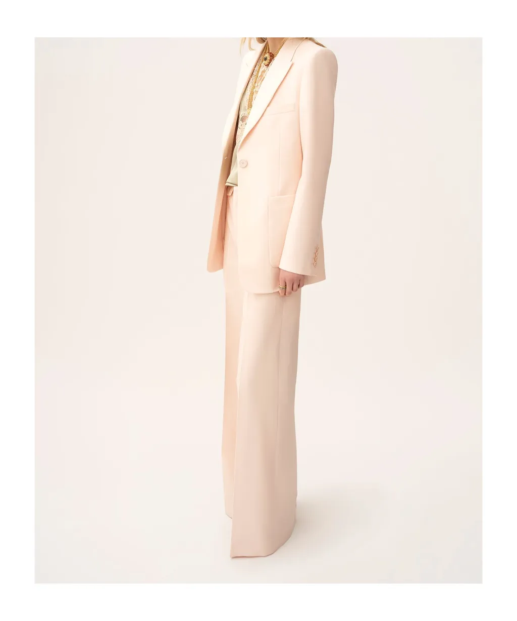 High-Waisted Flared Trousers