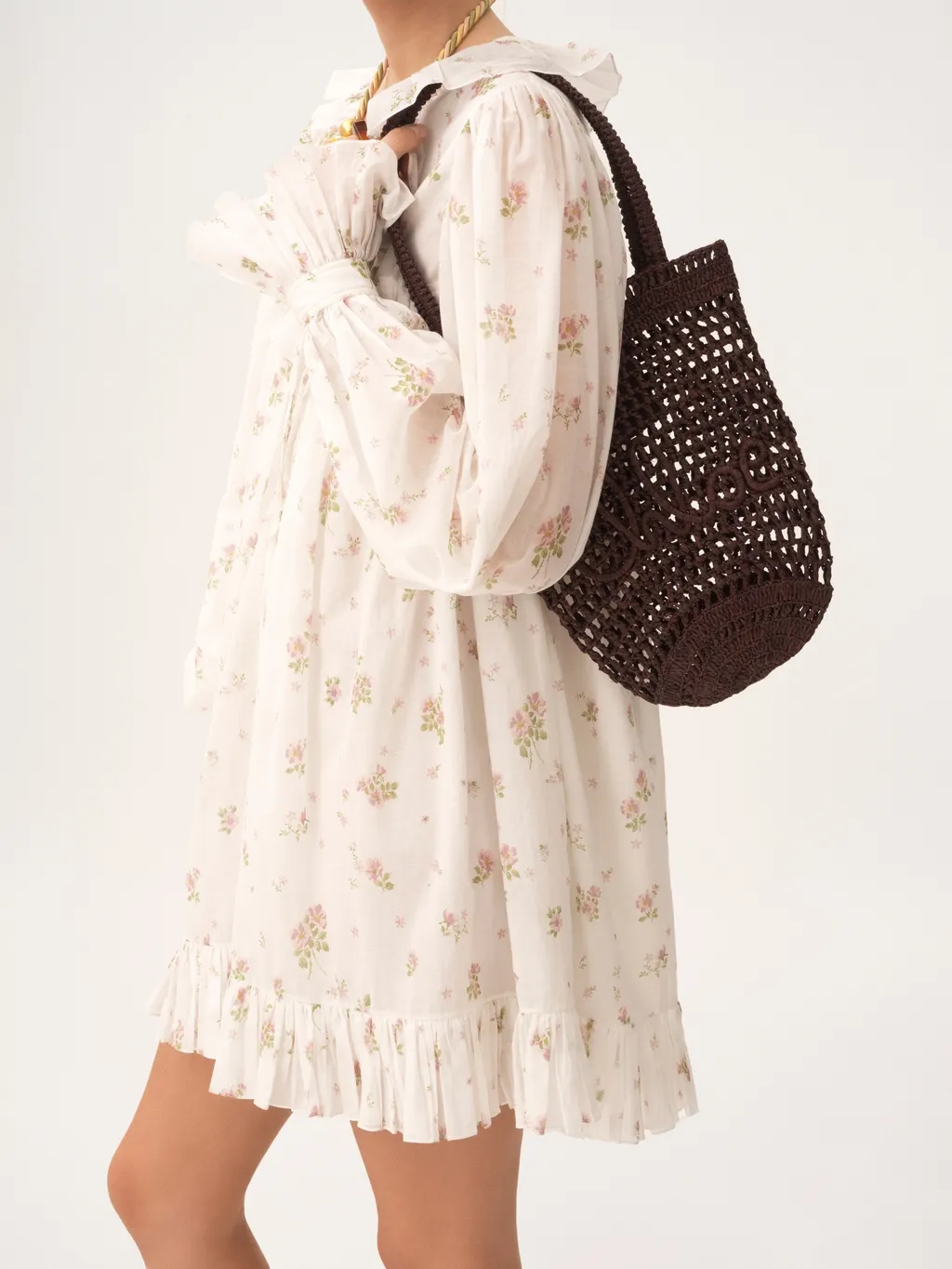 Small Summer Banana Raffia Tote Bag