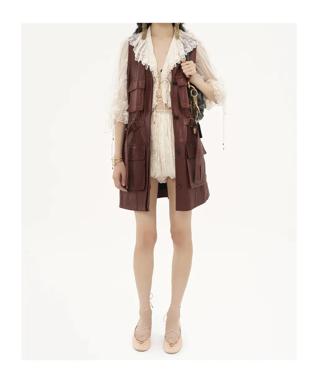 Utilitarian Leather Vest