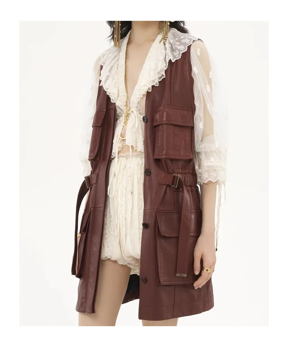 Utilitarian Leather Vest