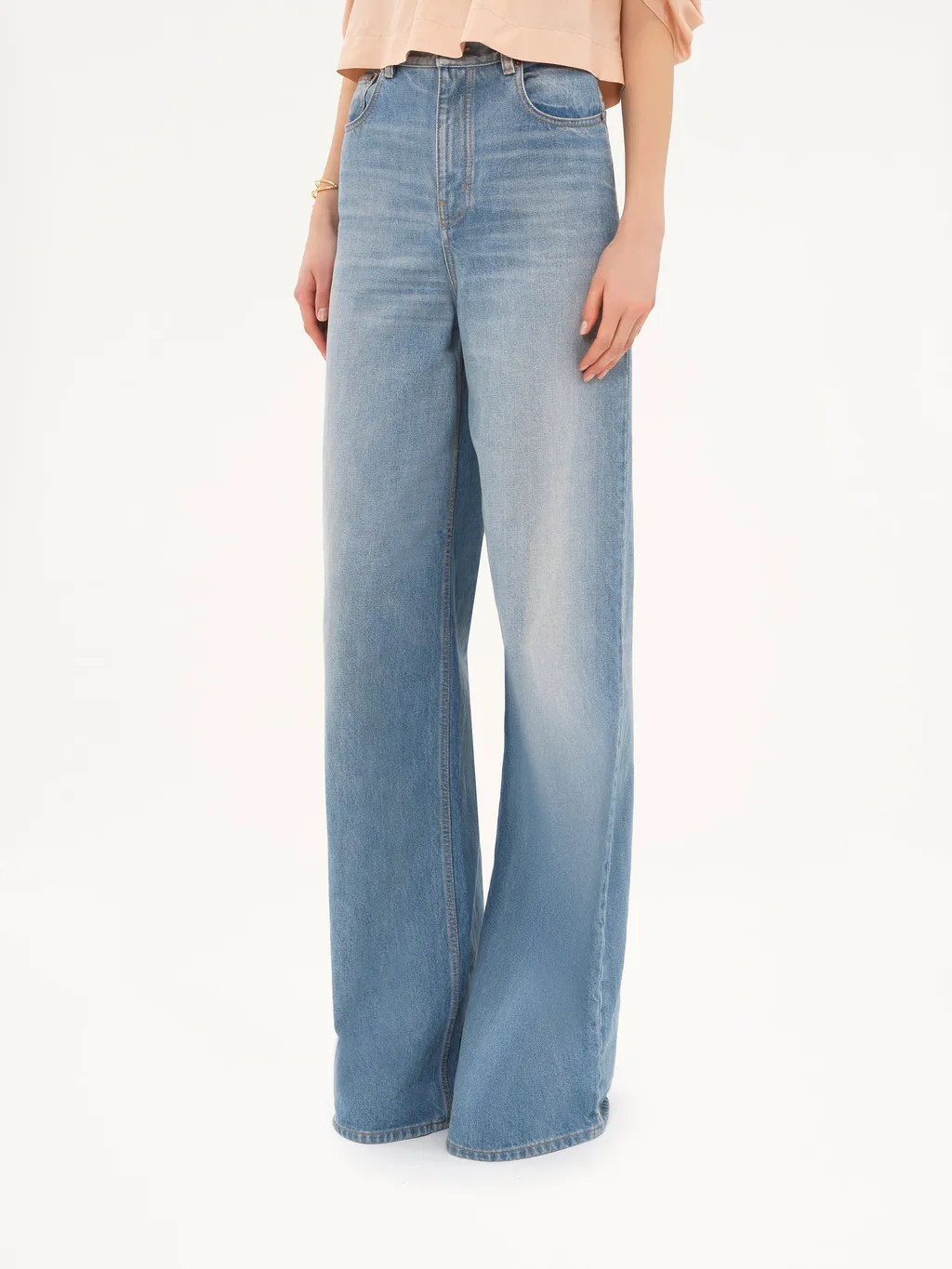 High-Waisted Wide-Leg Jeans