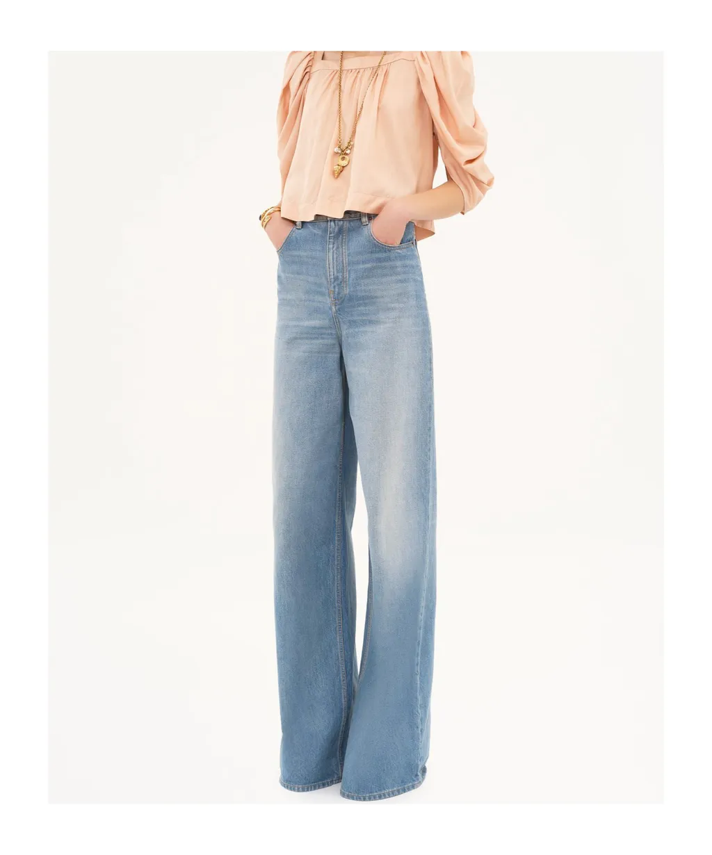 High-Waisted Wide-Leg Jeans