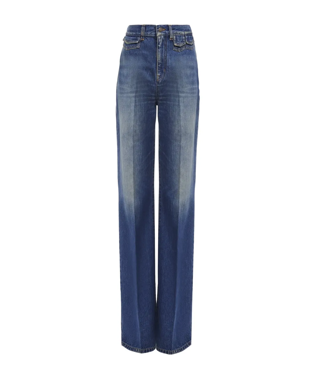 High-Waisted Flared Jeans