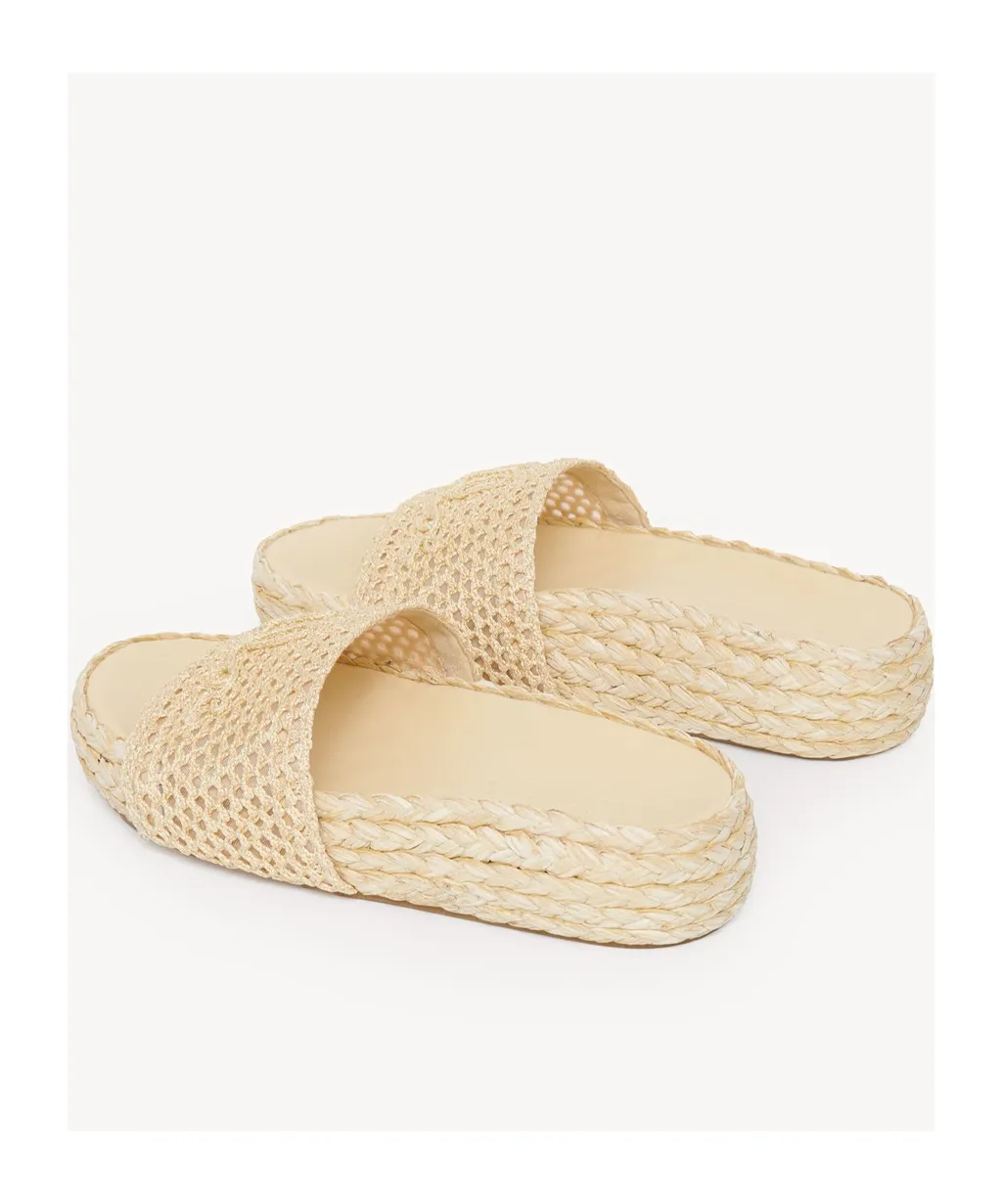 Isla Raffia-Effect Slides