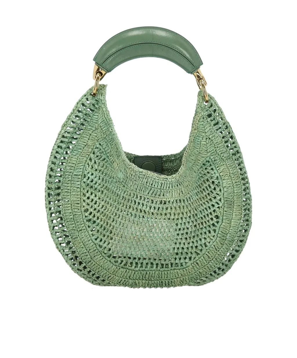 Summer Banana Woven Top Handle Bag