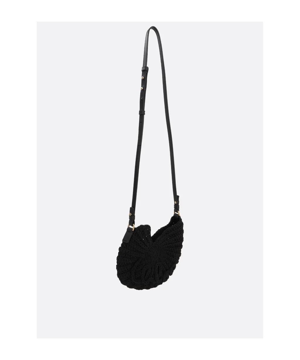 Logo Detailed Woven Crossbody Bag