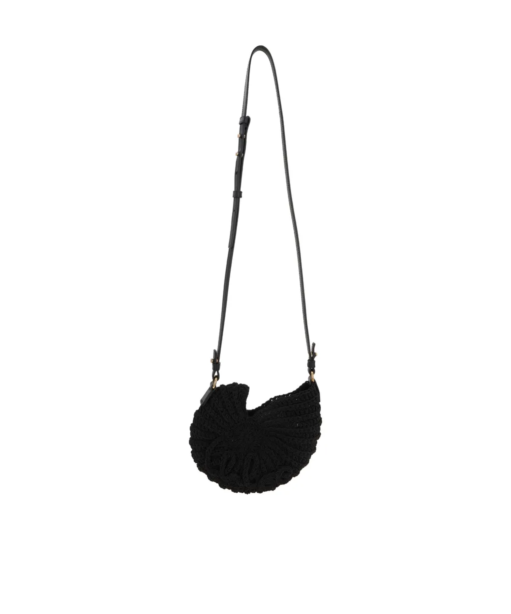 Logo Detailed Woven Crossbody Bag