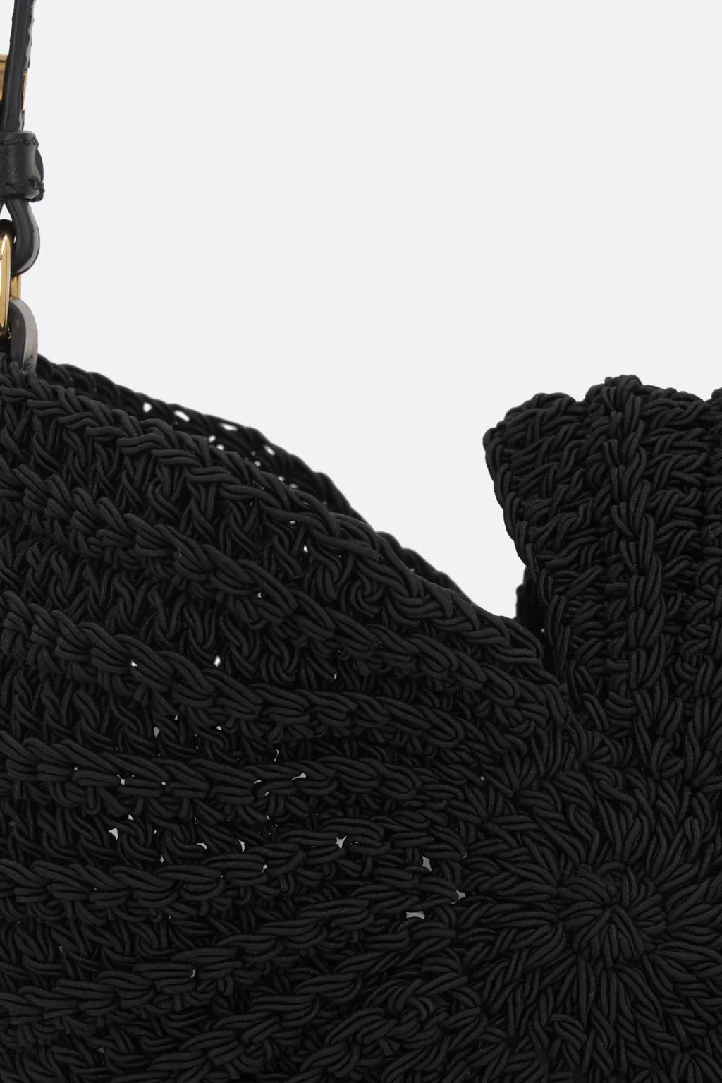Logo Detailed Woven Crossbody Bag