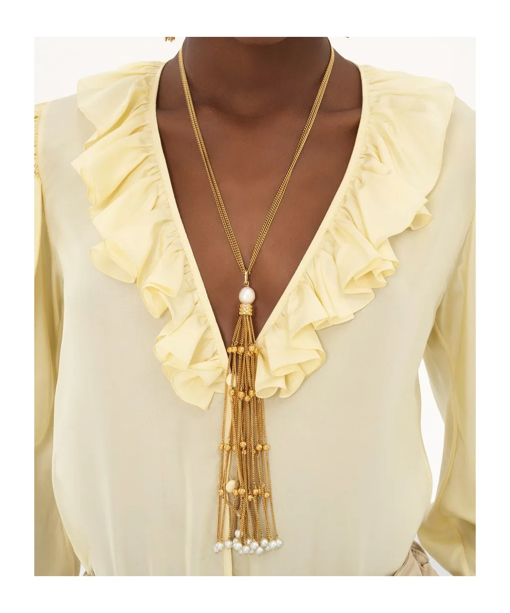 Ruffled Silk Blouse