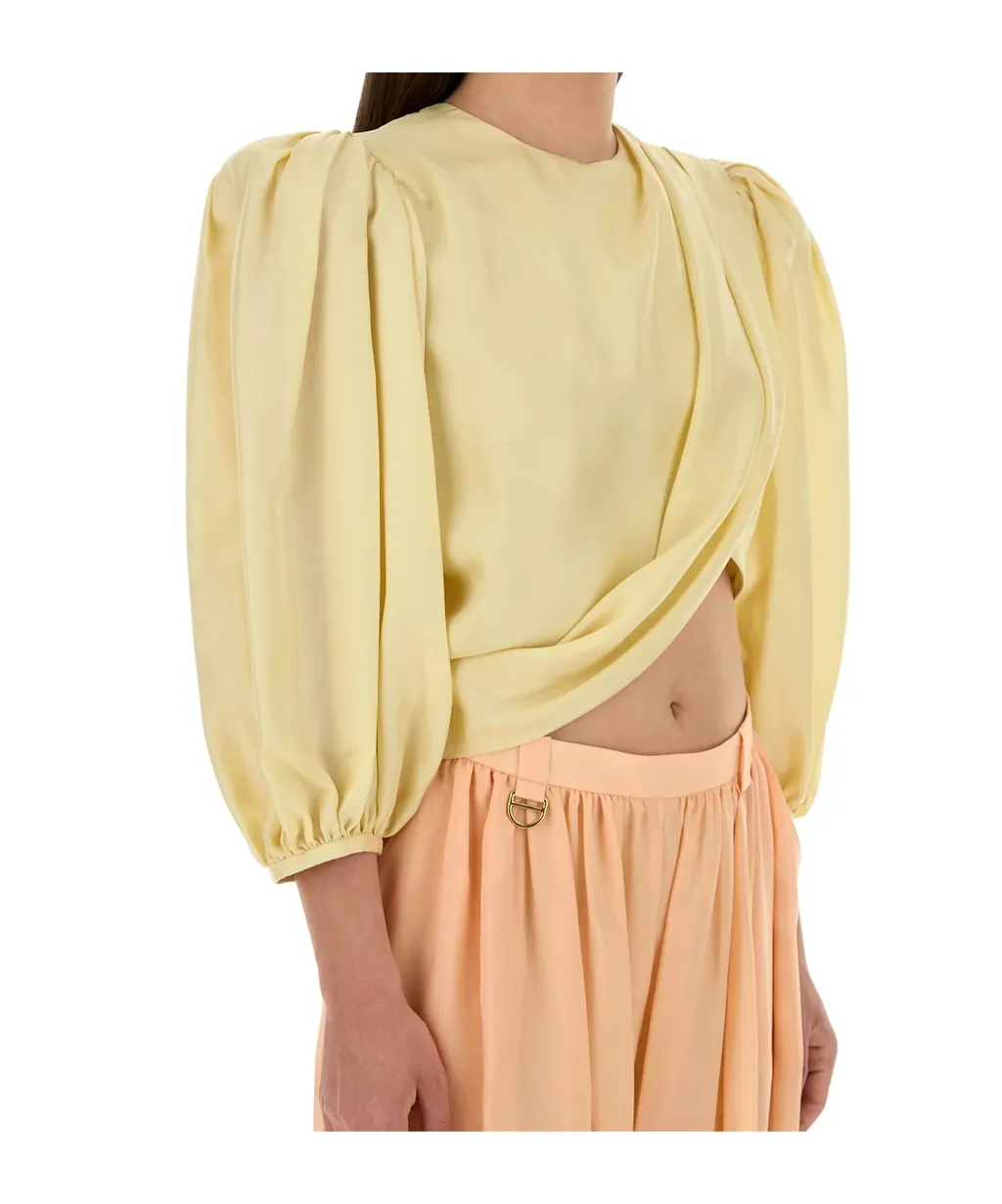 Draped Cropped Top