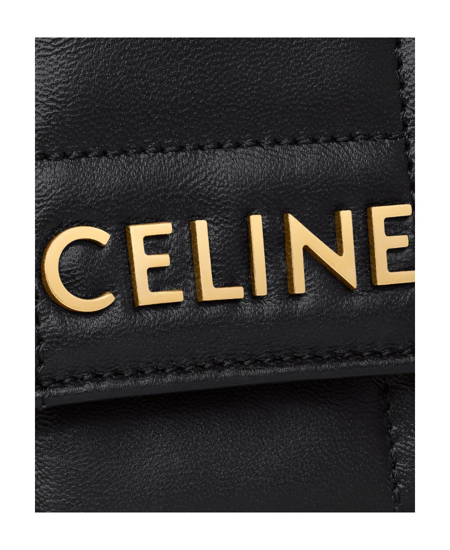 Mini Shoulder Chain Matelasse Monochrome Celine In Quilted Calfskin