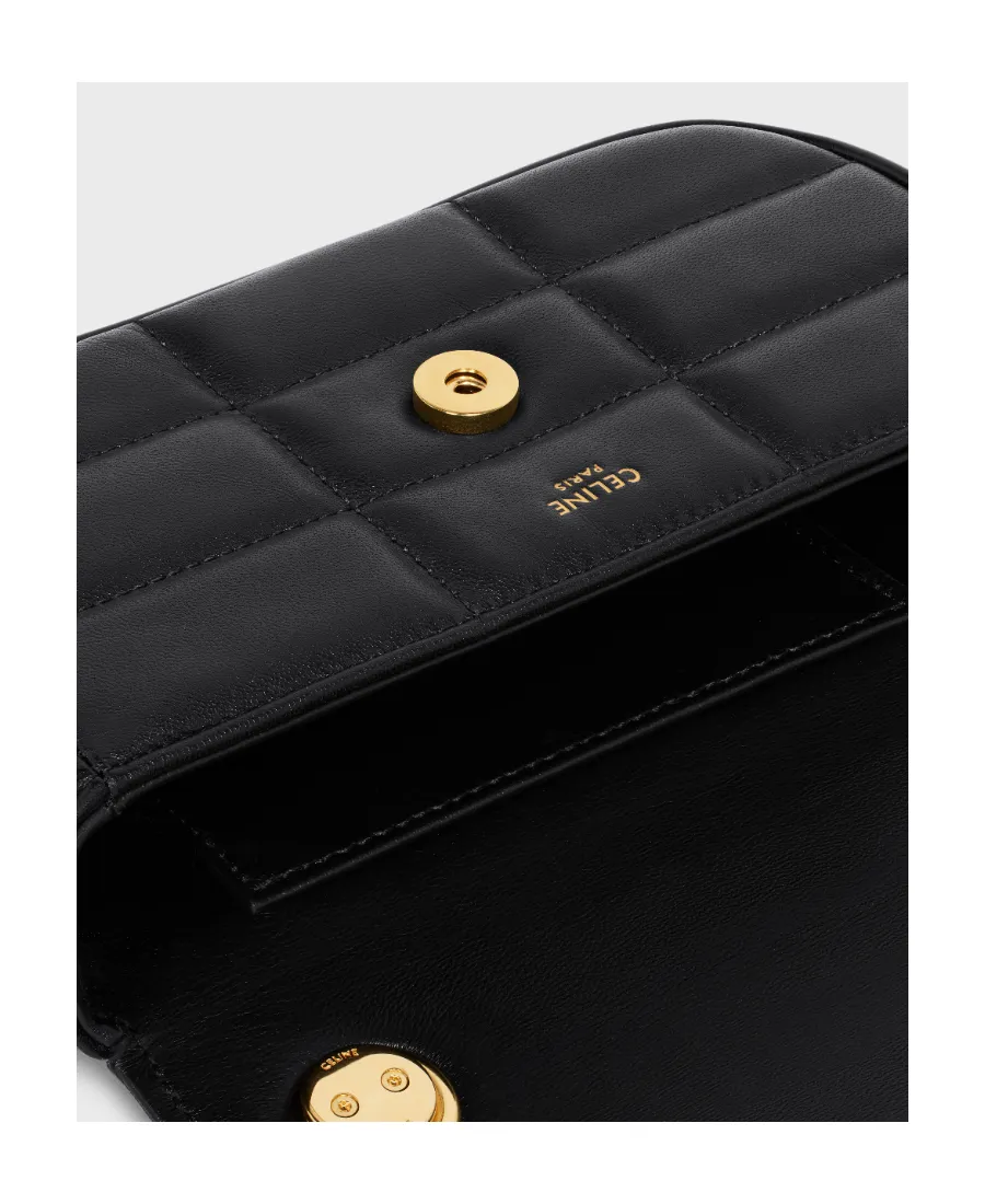 Mini Shoulder Chain Matelasse Monochrome Celine In Quilted Calfskin