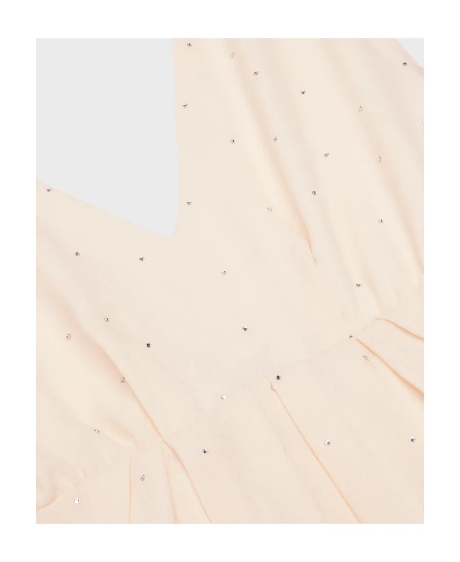 Minimal Draped Dress In Viscose Sablé