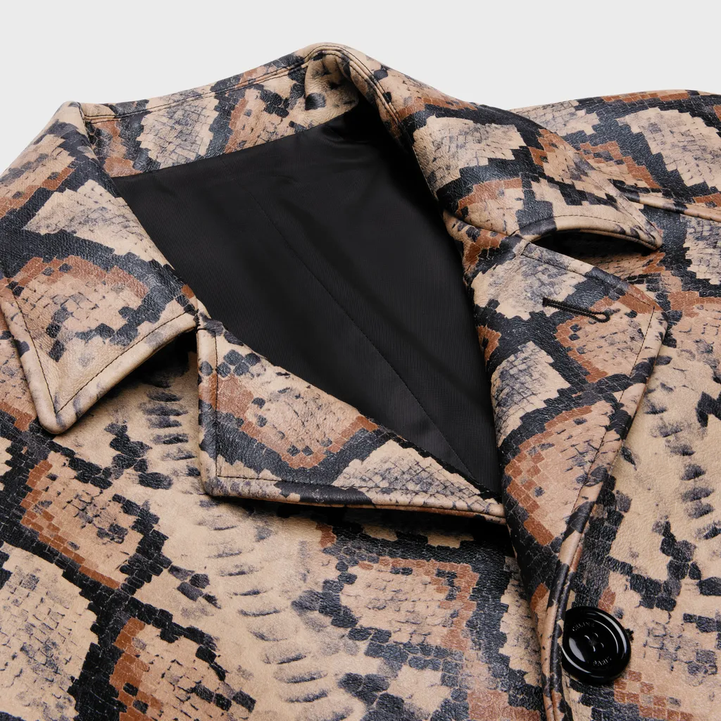 Oversized Python Mac Coat