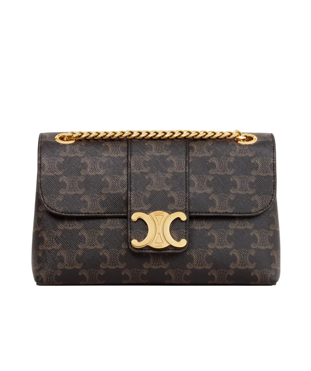 Teen Celine Victoire Bag In Triomphe Canvas