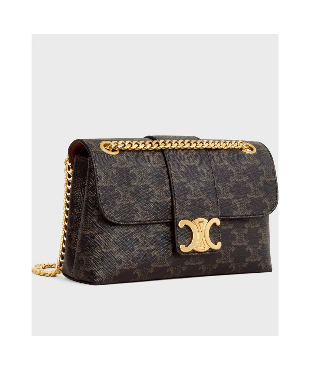 Teen Celine Victoire Bag In Triomphe Canvas