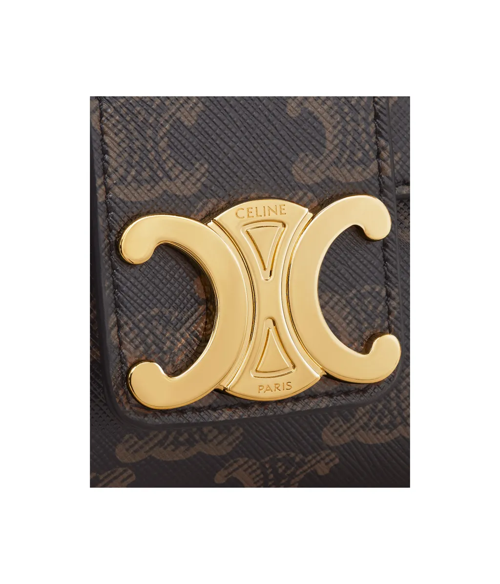 Teen Celine Victoire Bag In Triomphe Canvas