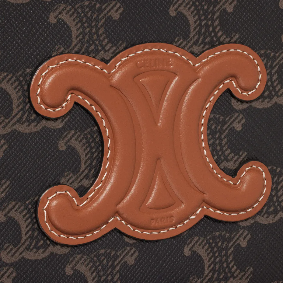 Box On Chain Cuir Triomphe In Triomphe Canvas And Calfskin