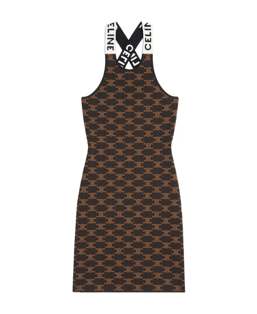 Dress In Monogram Silk Cotton