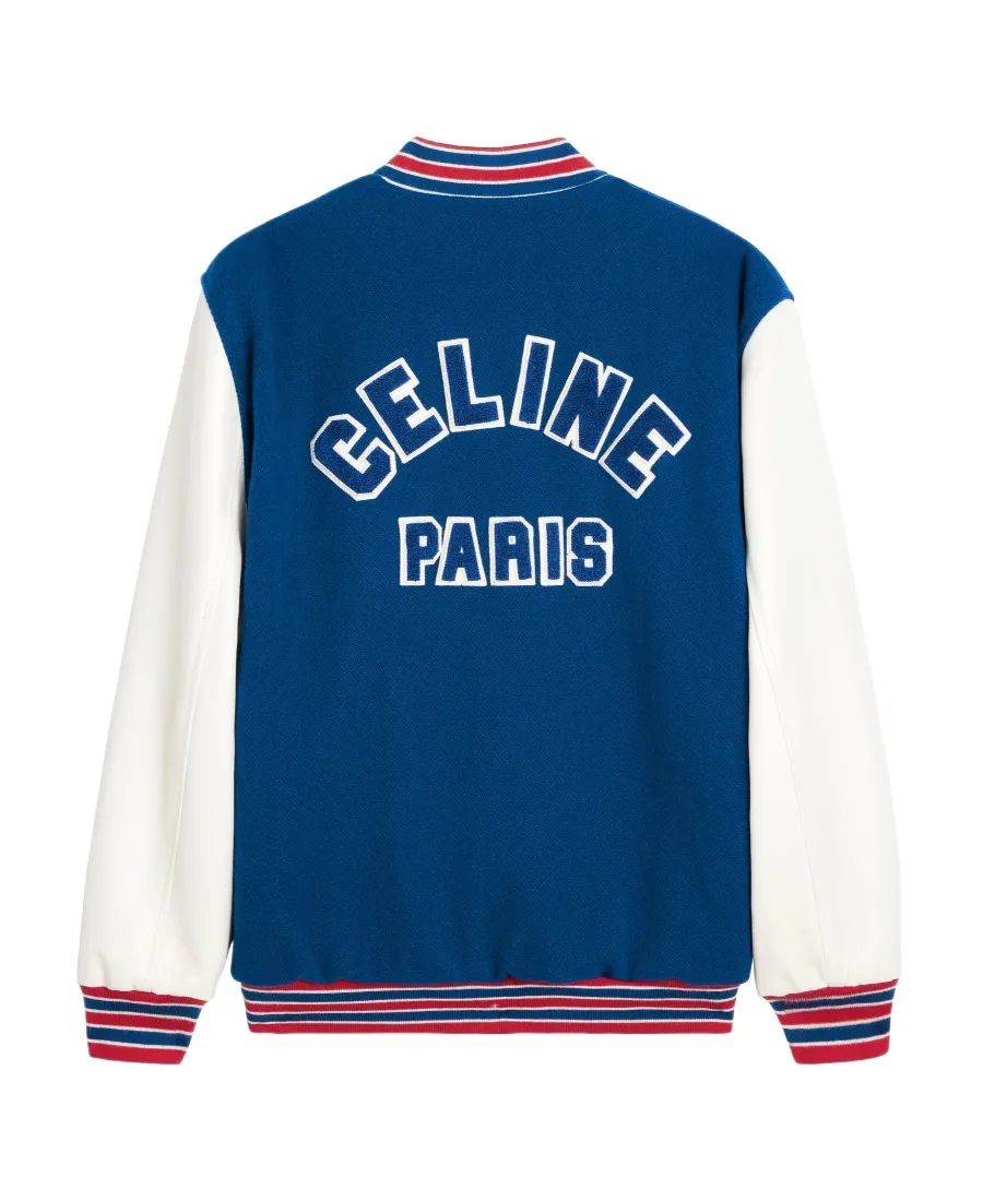 Varsity Jacket In Textured Wool