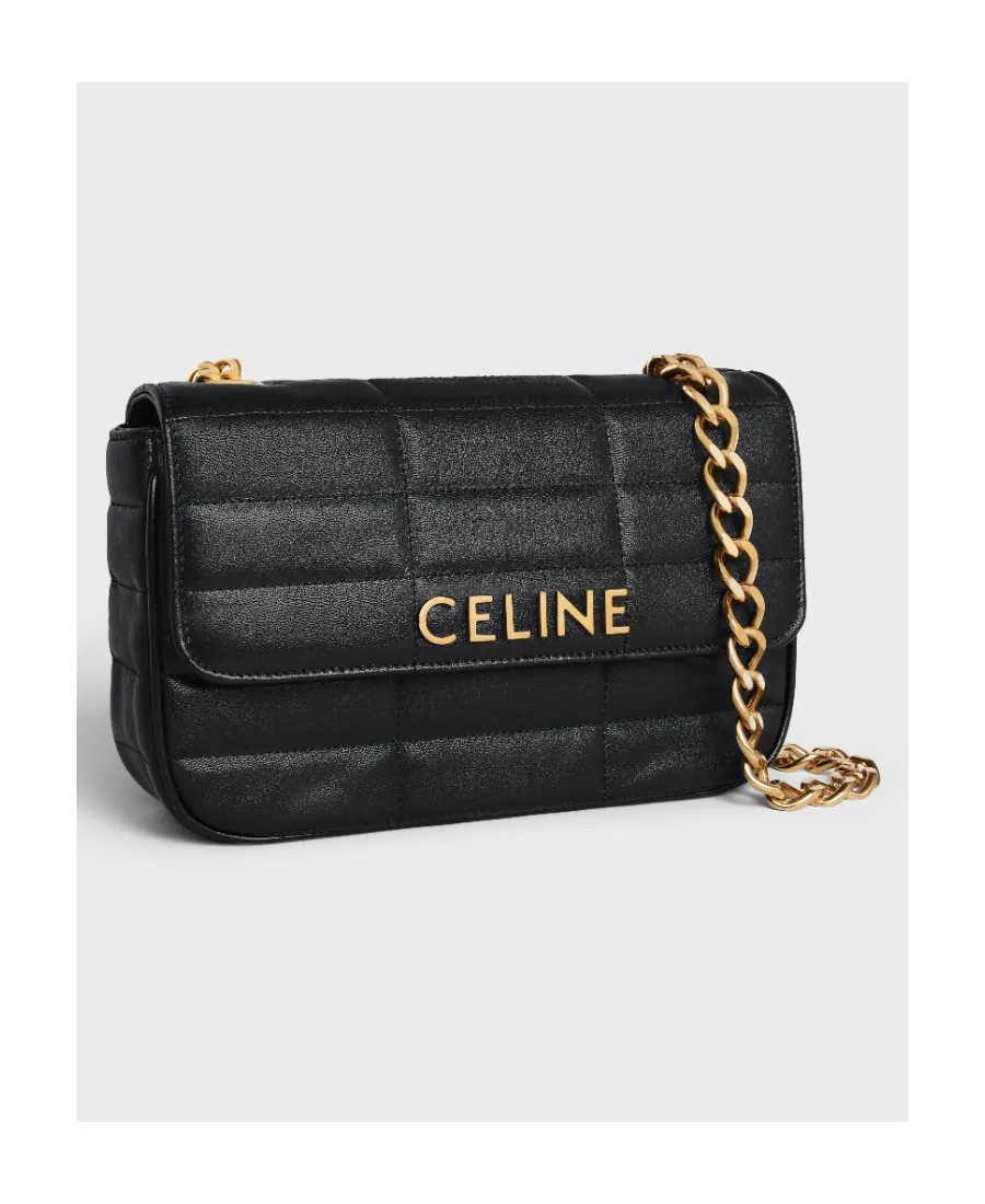 Chain Shoulder Bag Matelasse Monochrome Celine In Quilted Calfskin