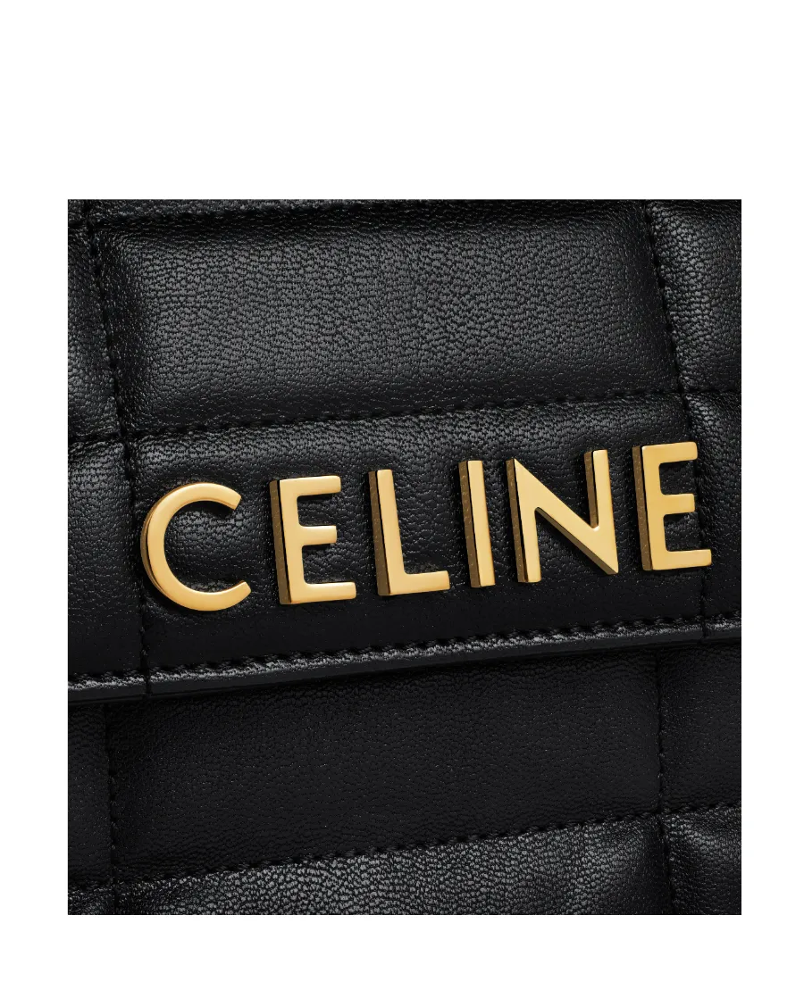 Chain Shoulder Bag Matelasse Monochrome Celine In Quilted Calfskin
