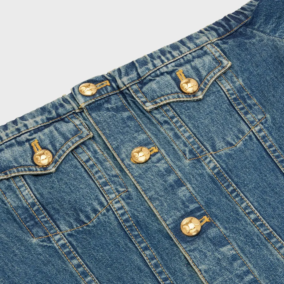 Strapless Denim Dress