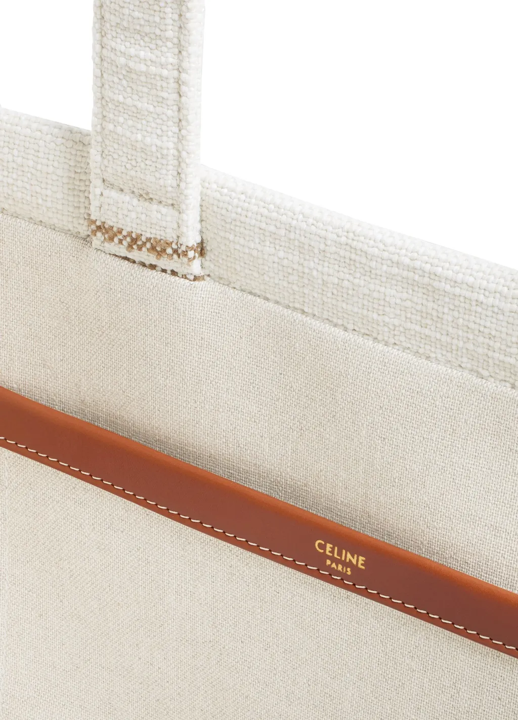 Large Cabas Thais In Striped Textile With Celine Jacquard