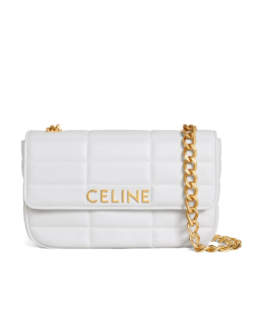 Chain Shoulder Bag Matelasse Monochrome Celine In Quilted Calfskin