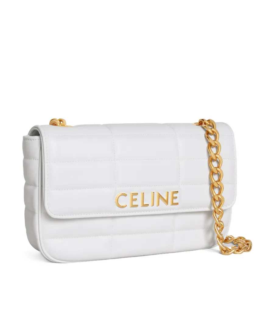 Chain Shoulder Bag Matelasse Monochrome Celine In Quilted Calfskin