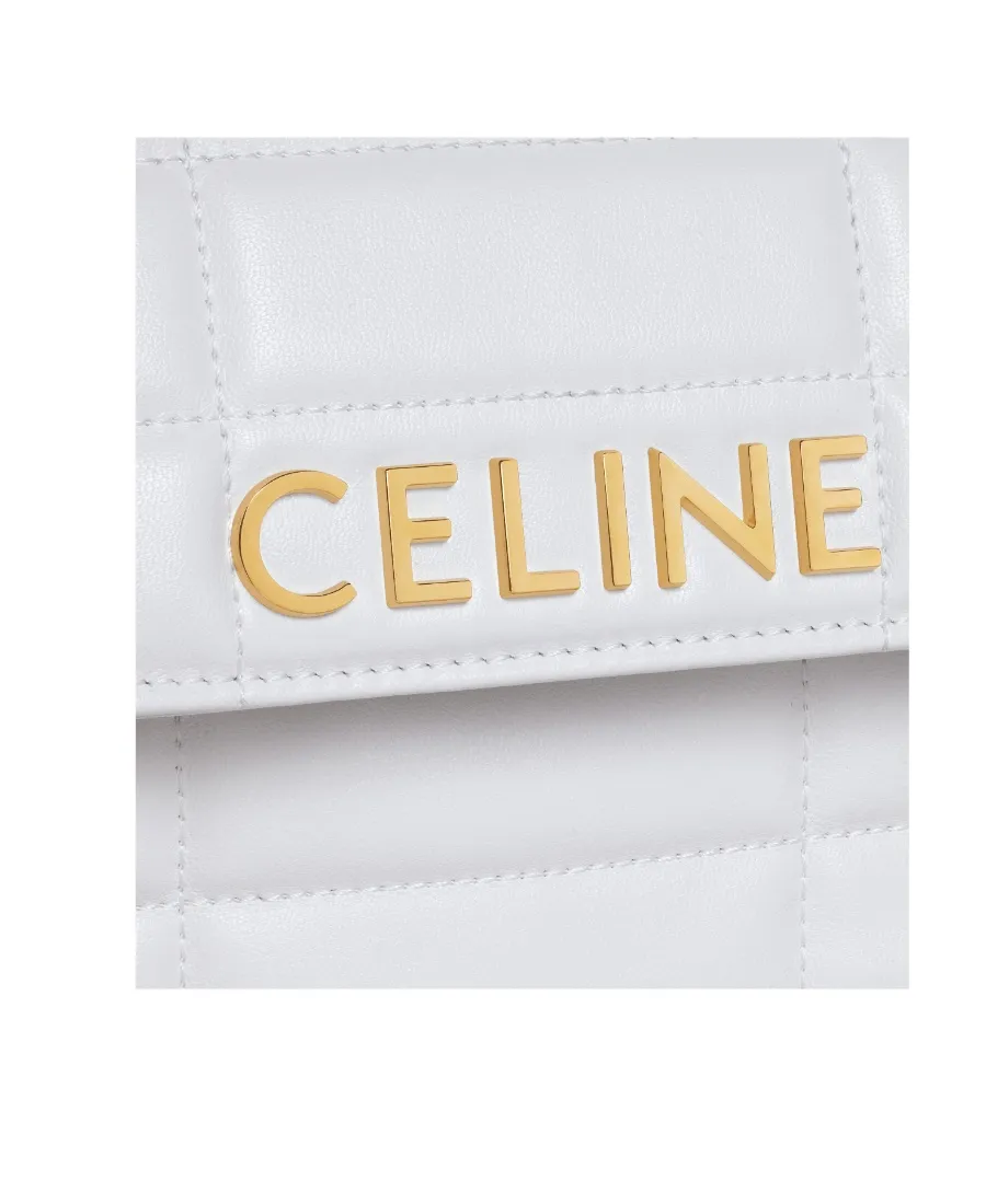 Chain Shoulder Bag Matelasse Monochrome Celine In Quilted Calfskin