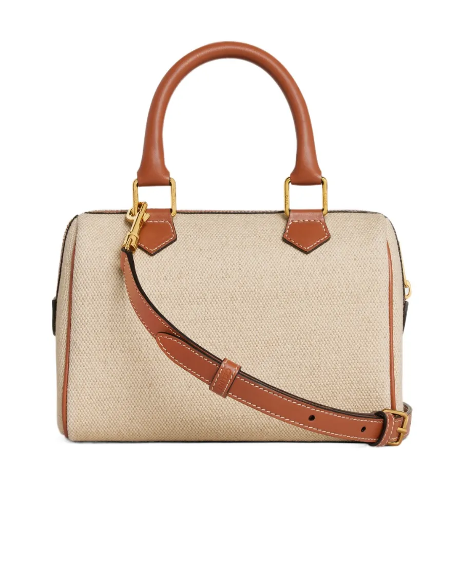 Small Boston Cuir Triomphe In Textile And Calfskin