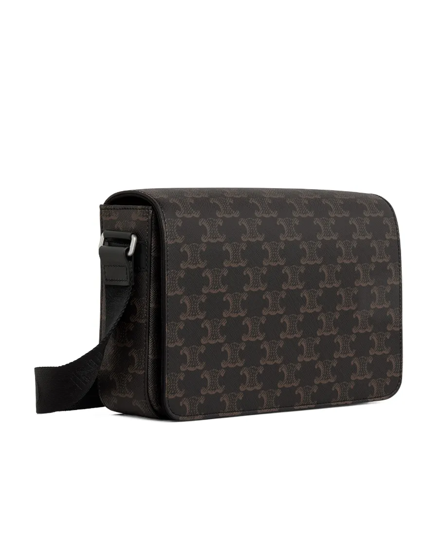 Flap Messenger In Triomphe Canvas And Calfskin