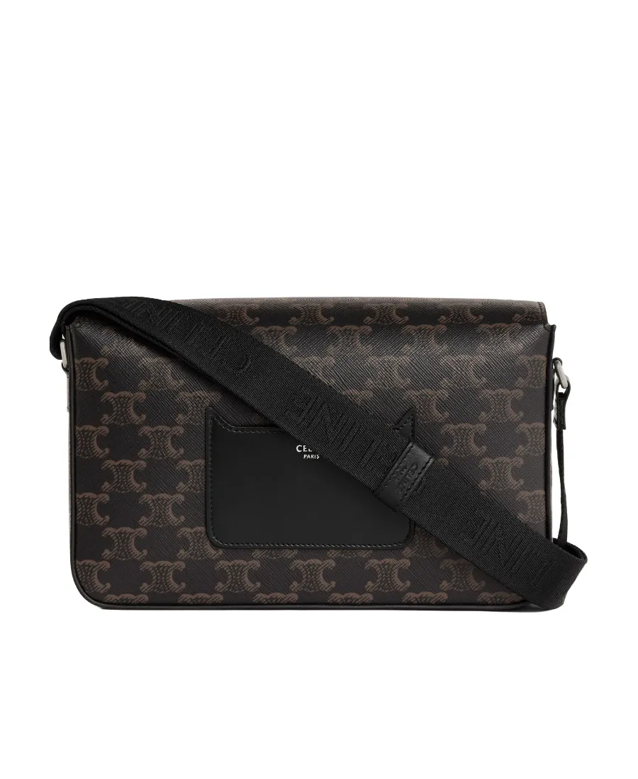 Flap Messenger In Triomphe Canvas And Calfskin