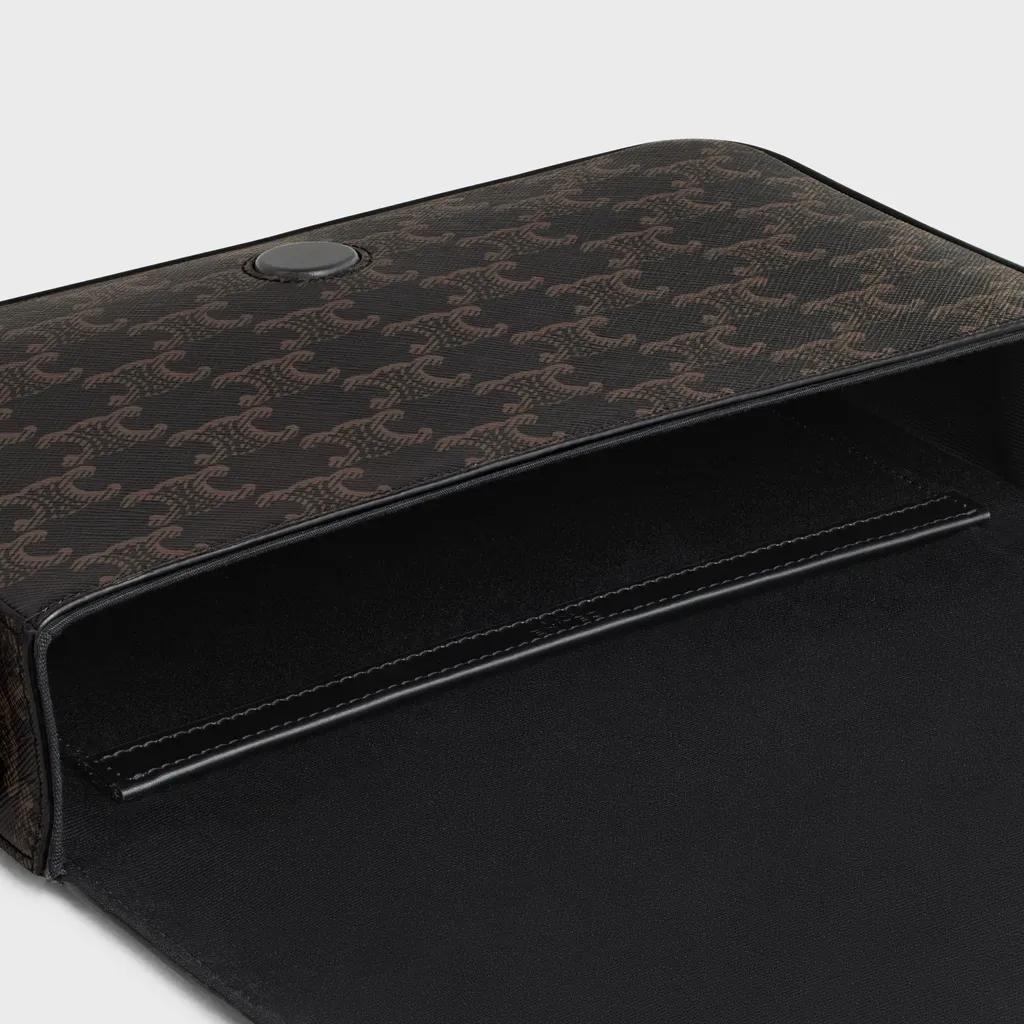 Flap Messenger In Triomphe Canvas And Calfskin