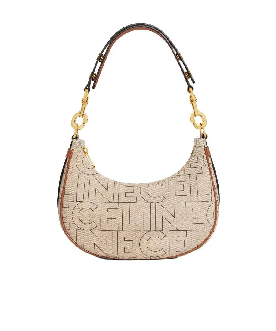 Medium Ava Strap Bag In Textile With Celine All-Over Print