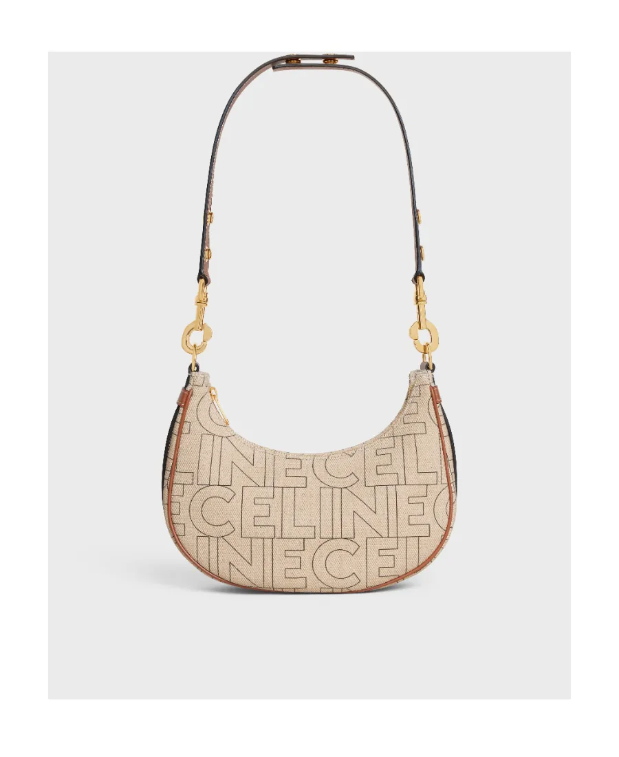 Medium Ava Strap Bag In Textile With Celine All-Over Print