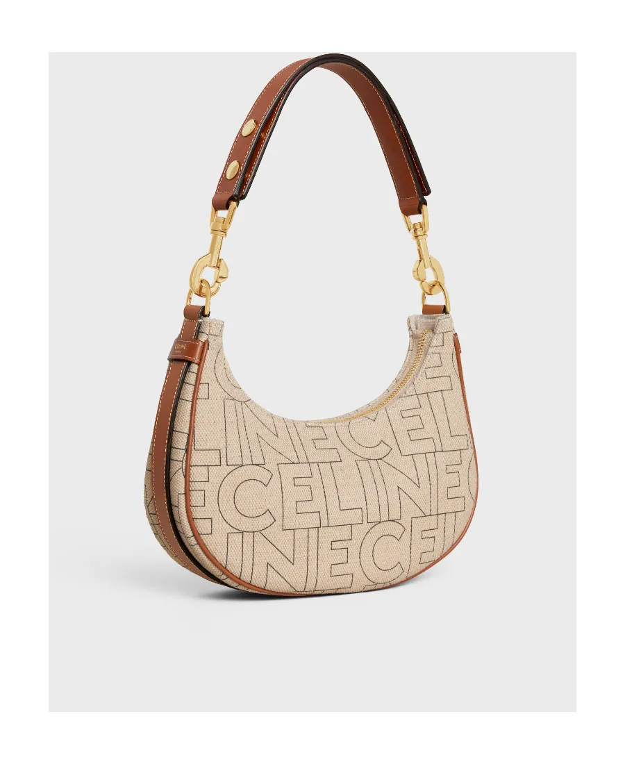 Medium Ava Strap Bag In Textile With Celine All-Over Print