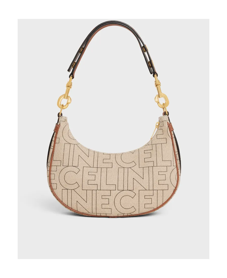 Medium Ava Strap Bag In Textile With Celine All-Over Print
