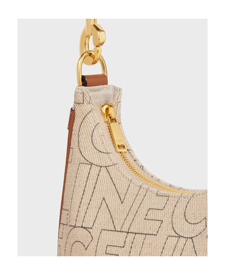 Medium Ava Strap Bag In Textile With Celine All-Over Print