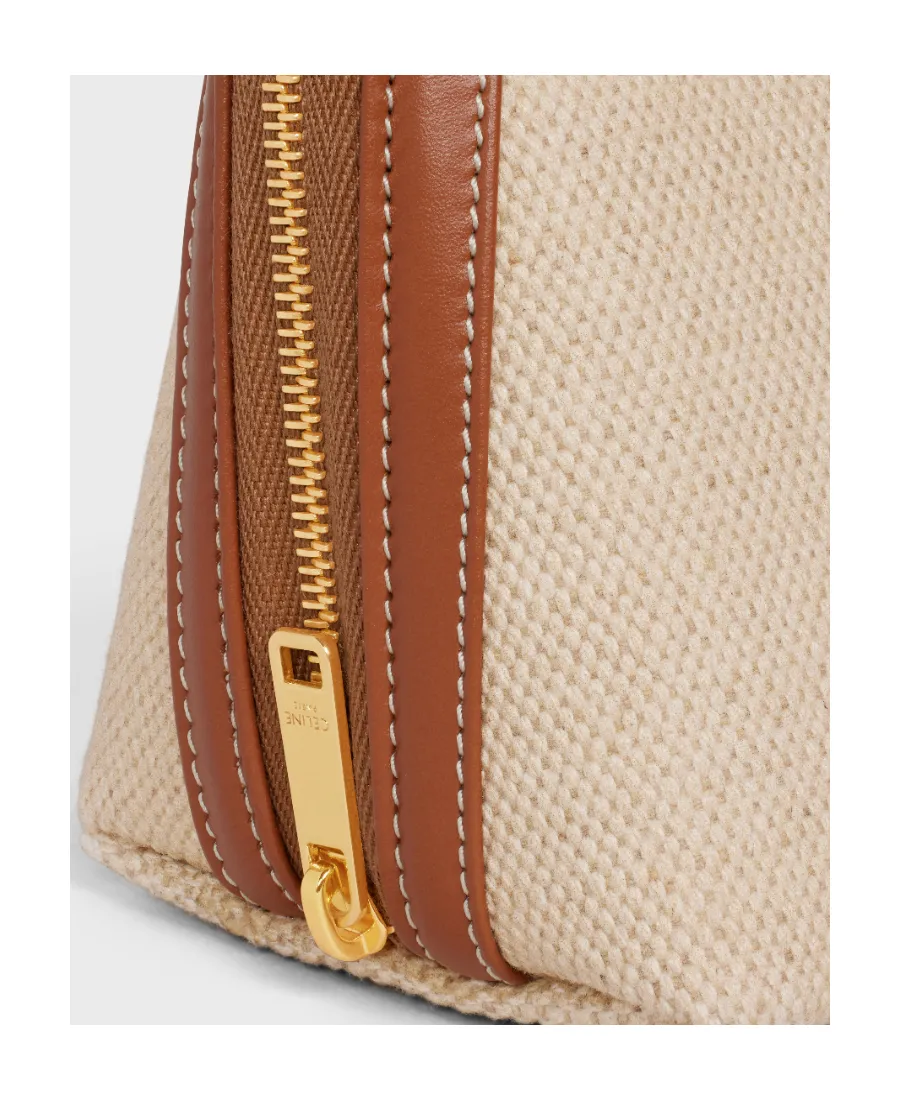 Clutch On Chain Cuir Triomphe In Textile And Calfskin